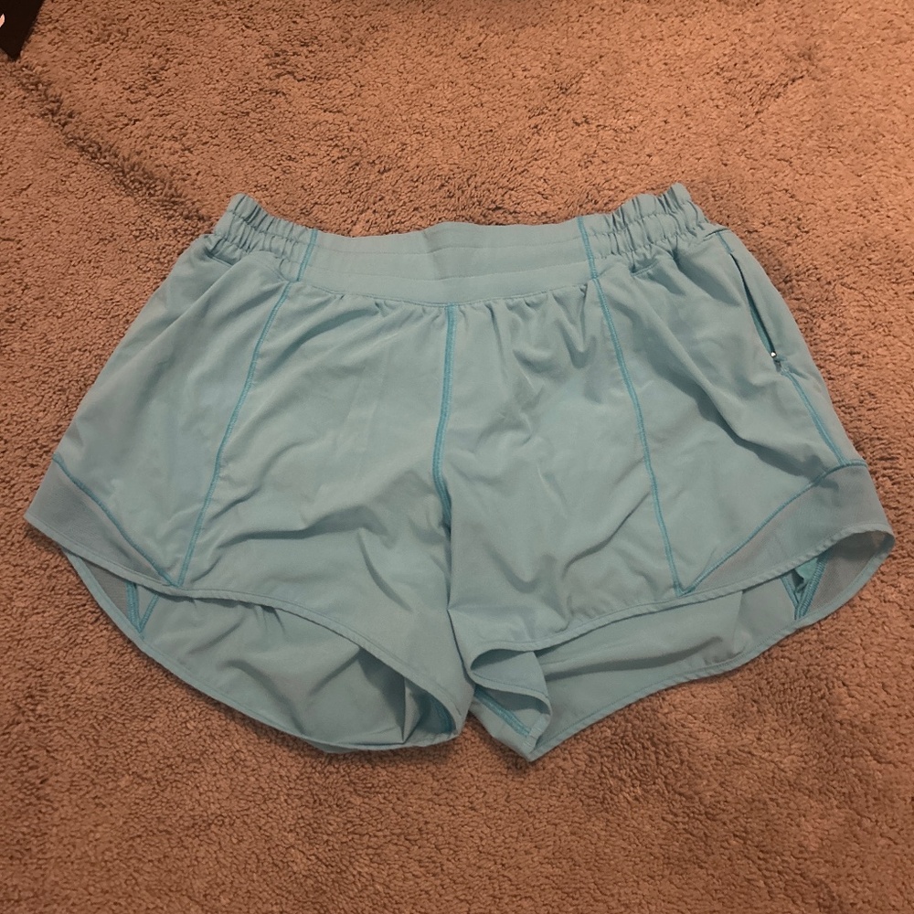 Blue Lululemon hotty hot shorts